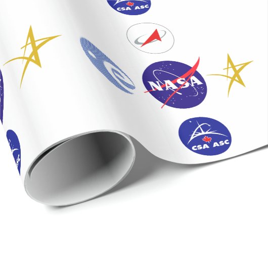 Papier Cadeau Collection de logo d'agence spatiale (Coin rond)