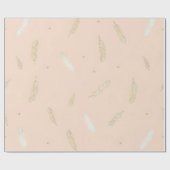 Papier Cadeau Collection de luxe Boho Moderne Plumes (Plat)