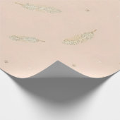 Papier Cadeau Collection de luxe Boho Moderne Plumes (Coin)
