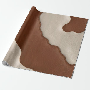 Papier Cadeau Collection de luxe élégant en cuir de vache faux p