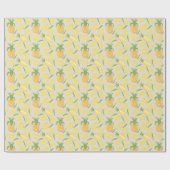 Papier Cadeau Collection de Motifs de paniers de fruits - Ananas (Plat)
