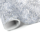 Papier Cadeau Collection de Noël Bleue Enveloppement - Verre dép (Coin rond)