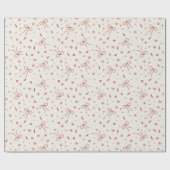 Papier Cadeau Collection de Noël des vaches et botaniques modern (Plat)