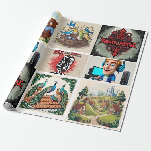 Papier Cadeau "Collection de papier d'enveloppement écologique" (Déroulé)