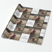 Papier Cadeau Collection de photos de famille de Noël de Boho mo (Déroulé)