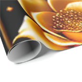 Papier Cadeau Collection de Roses d'or Boho de luxe moderne (Coin rond)