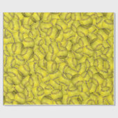 Papier Cadeau collection de softball jaune (Plat)