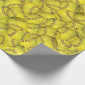 Papier Cadeau collection de softball jaune (Coin)