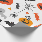 Papier Cadeau Collection de symboles d'halloween motif (Coin)