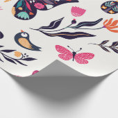 Papier Cadeau Collection d'éléments d'été du printemps à la main (Coin)
