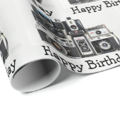 Papier Cadeau Collection d'images rétros d'anniversaire (Coin rond)