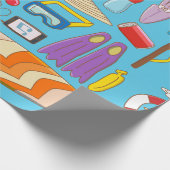 Papier Cadeau Collection d'objets d'été pour l'été à (Coin)