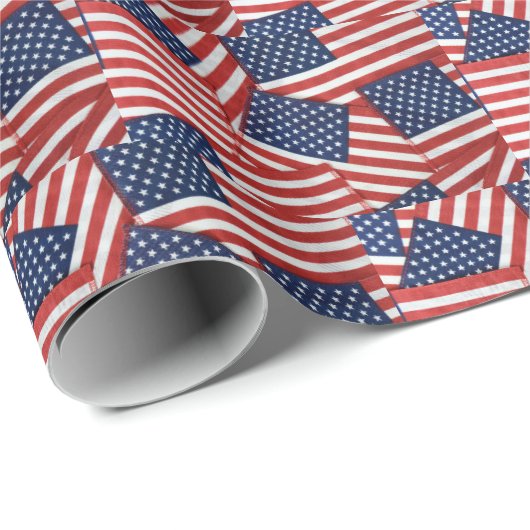 Papier Cadeau Collection drapeau américain (Coin rond)