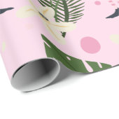 Papier Cadeau Collection Été Flamingo Un Design 8 (Coin rond)