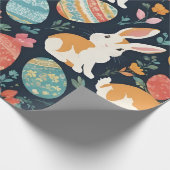 Papier Cadeau Collection lapin de Pâques moderne (Coin)
