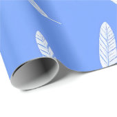 Papier Cadeau Collection Luxe Boho Modern Feathers (Coin rond)