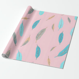 Papier Cadeau Collection Luxe Boho Popular Feathers