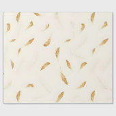Papier Cadeau Collection Luxe Moderne Boho Feathers (Plat)