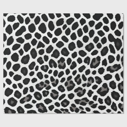 Papier Cadeau Collection Luxe White Leopard Elégante (Plat)