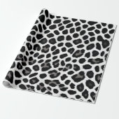 Papier Cadeau Collection Luxe White Leopard Elégante (Déroulé)
