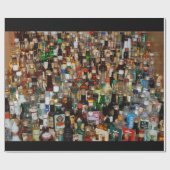 Papier Cadeau Collection massive de bouteilles de boisson (Plat)