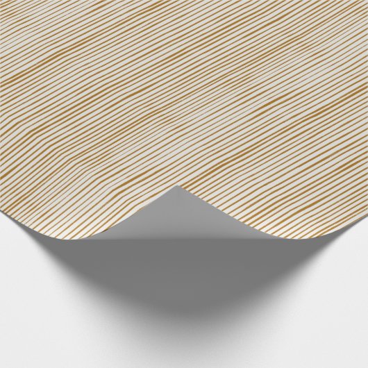 Papier Cadeau Collection Noël | Tracées | Or et crème (Coin)