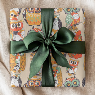 Papier Cadeau Collection Owl Be   Illustrations de hibou moderne