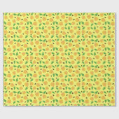 Papier Cadeau Collection Poires Dorées Jaune Clair (Plat)