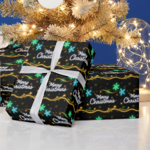 Papier Cadeau Collection populaire de Noël Neon Holiday