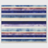 Papier Cadeau Collection populaire Summer Navy Blue Boat Stripes (Plat)