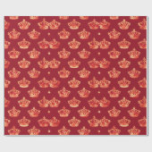 Papier Cadeau Collection royale Gold et Red Crown (Plat)