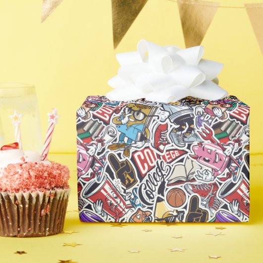 Papier Cadeau College Dynamic Art Urban Graffiti motif (Fête d'anniversaire)