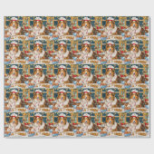 Papier Cadeau Collie Holiday Baking : Festive Christmas (Plat)