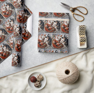 Papier Cadeau Collision des fêtes de Noël et d'Halloween