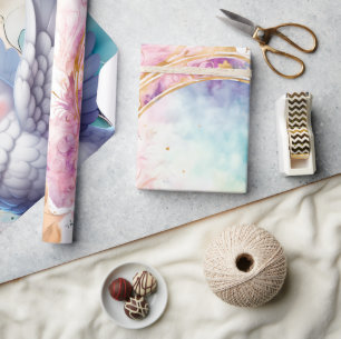 Papier Cadeau Colombe Colorée