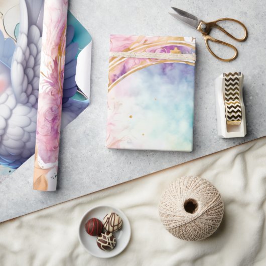 Papier Cadeau Colombe Colorée (Artisanat)