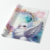 Papier Cadeau Colombe Colorée (Déroulé)