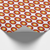 Papier Cadeau Colombe de Confirmation avec Or, Rayons Rouges (Coin)