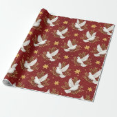 Papier Cadeau Colombes blanches  (Déroulé)