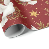 Papier Cadeau Colombes blanches  (Coin rond)