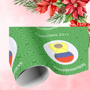 Papier Cadeau Colombienne Abuelita Ange pour Noël