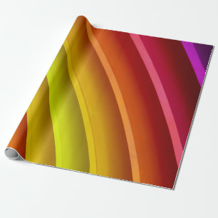 Papier Cadeau Colonne arc-en-ciel violette, rouge et jaune