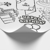 Papier Cadeau Color Me - Happy Birthday Wrapper Paper (Coin)