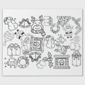 Papier Cadeau Color Me - Papier d'enveloppement de Noël (Plat)