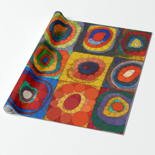 Papier Cadeau Color Study, Dots by After Wassily Kandinsky (Déroulé)