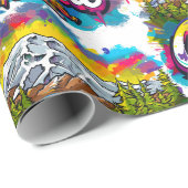 Papier Cadeau Colorado Springs, Colorado Pikes Peak Mountain (Coin rond)