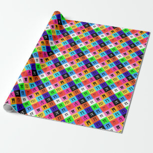 Papier Cadeau colorblock happy pi day