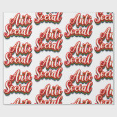 Papier Cadeau Coloré anti-social (Plat)