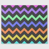 Papier Cadeau Coloré Chevron Vibrant Cool Motif d'été amusant (Plat)