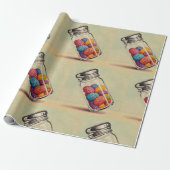 Papier Cadeau Coloré Condiments du cerveau long (Déroulé)